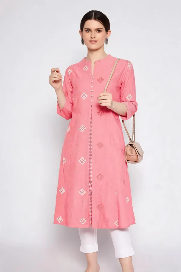 Pink_South_Cotton_Straight_Embroidered_Kurta_For_Women