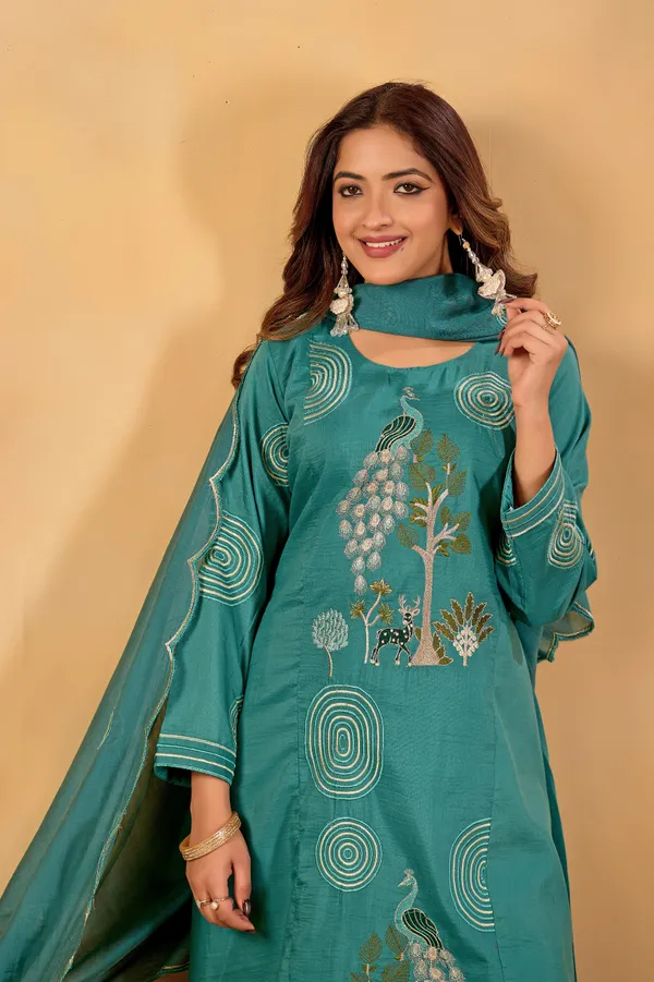 Teal_Printed_Straight_Kurta_Set_for_Women