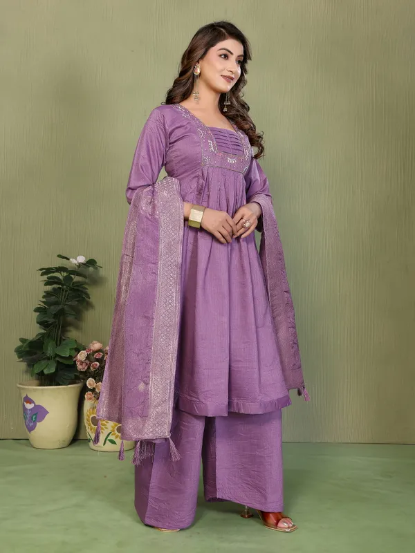 Purple_Cotton_Straight_Kurta_Palazzo_Set_For_Women