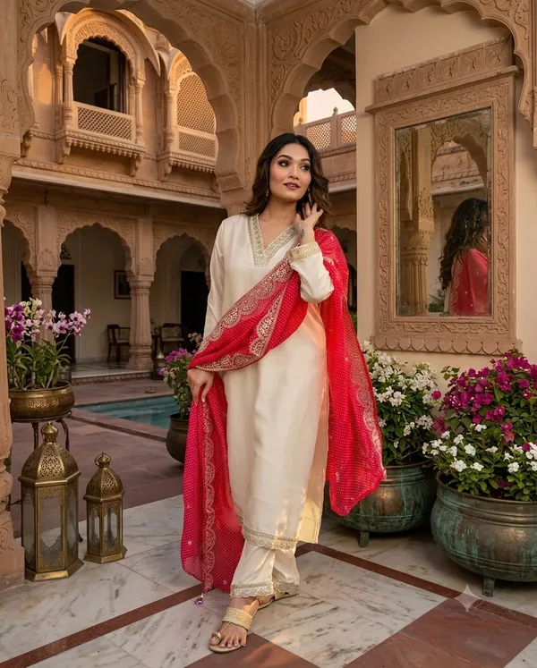 White_Embroidered_Straight_Kurta_Set_With_Pink_Dupatta_for_Women
