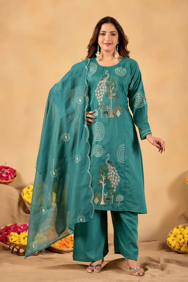 Teal_Printed_Straight_Kurta_Set_for_Women