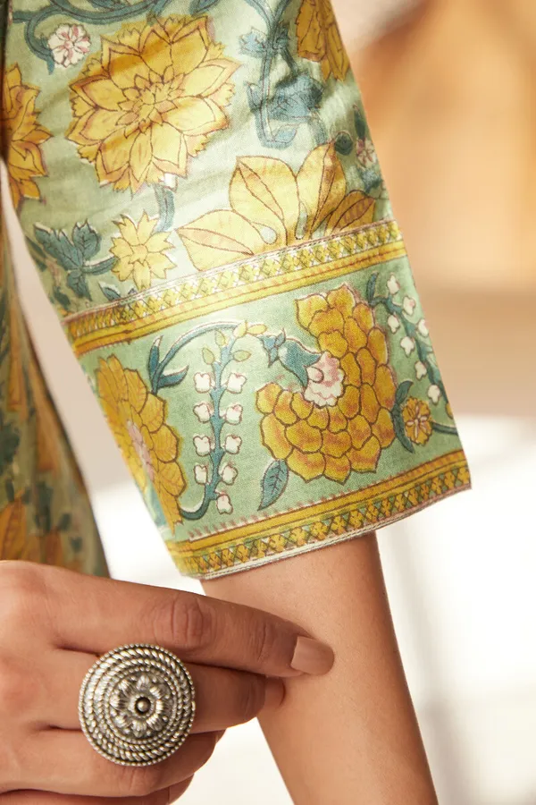 Green_Cotton_Floral_Print_Kurti_for_Women