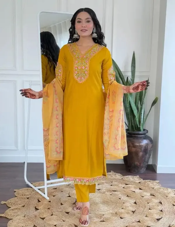 Mustard_Embroidered_Kurta_Set_for_Women