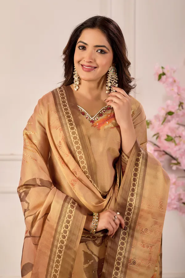 Beige_Silk_Floral_Print_Salwar_Suit_Set_for_Women