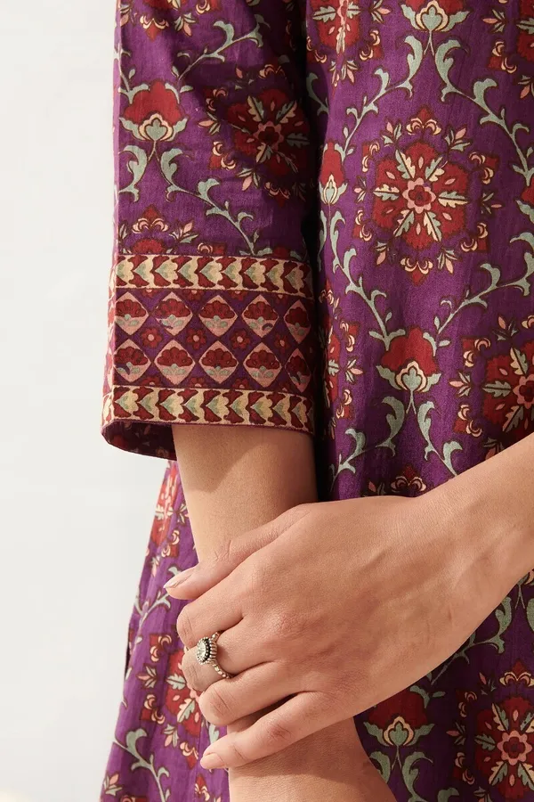 Purple_Pure_Cotton_Printed_Kurti_for_Women