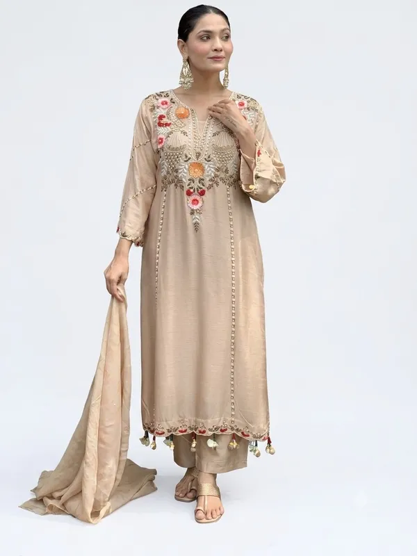 Beige_Embroidered_Straight_Kurta_Set_for_Women