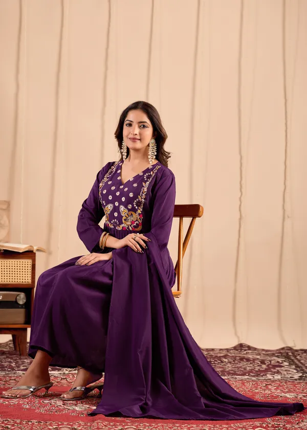 Purple_Embroidered_Anarkali_Kurta_Pant_Set_for_Women