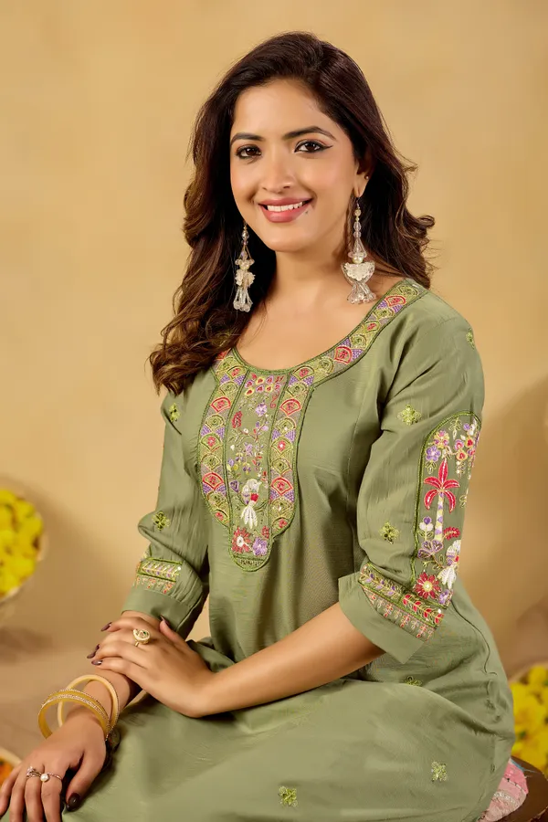 Sage_Green_Embroidered_Straight_Kurta_Set_For_Women