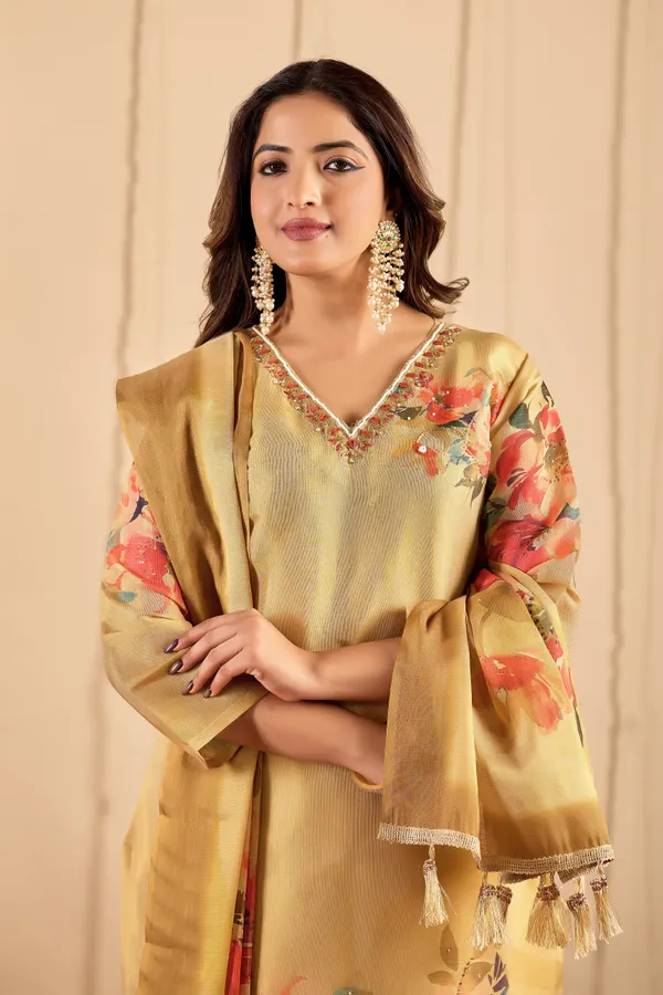 Gold_Erode_Silk_Straight_Suit_Set_for_Women
