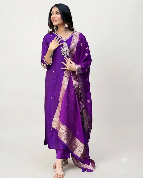 Purple_Embroidered_Straight_Kurta_Set_for_Women