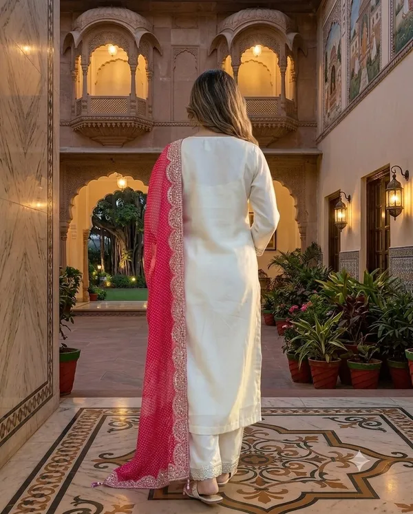 White_Embroidered_Straight_Kurta_Set_With_Pink_Dupatta_for_Women