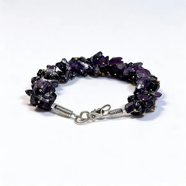 Purple_Amethyst_Chips_Bracelet_For_Unisex