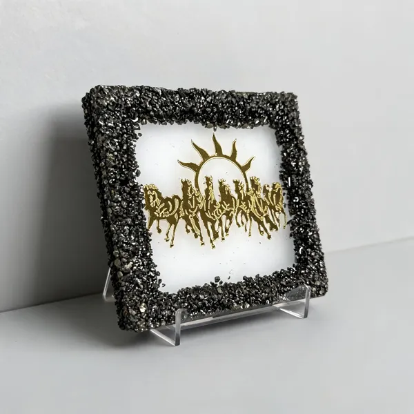 Pyrite_Seven_Horse_Wealth_&_Success_Wall_Frame