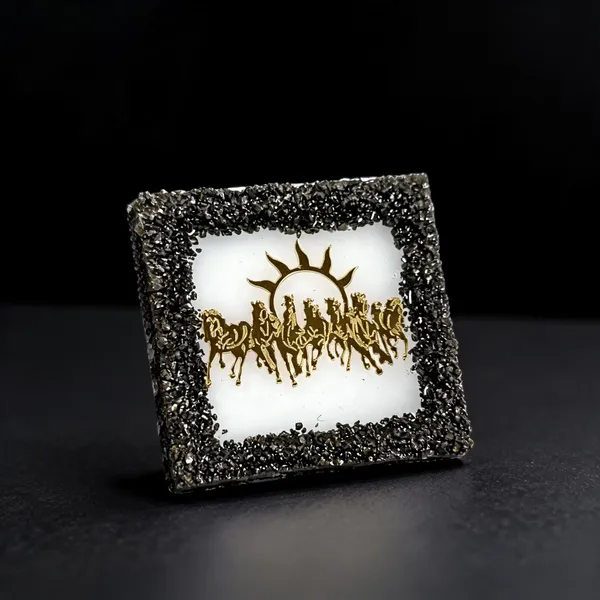 Pyrite_Seven_Horse_Wealth_&_Success_Wall_Frame