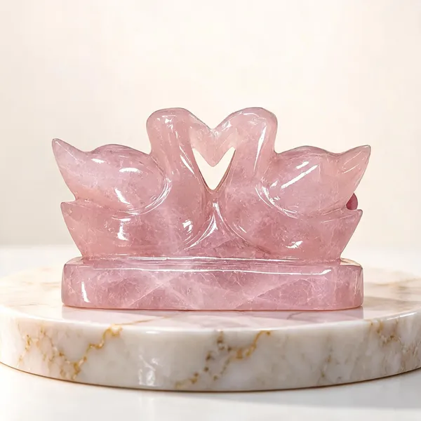 Unique_Crystal_Pink_Rose_Quartz_Swan_Pair_For_Love