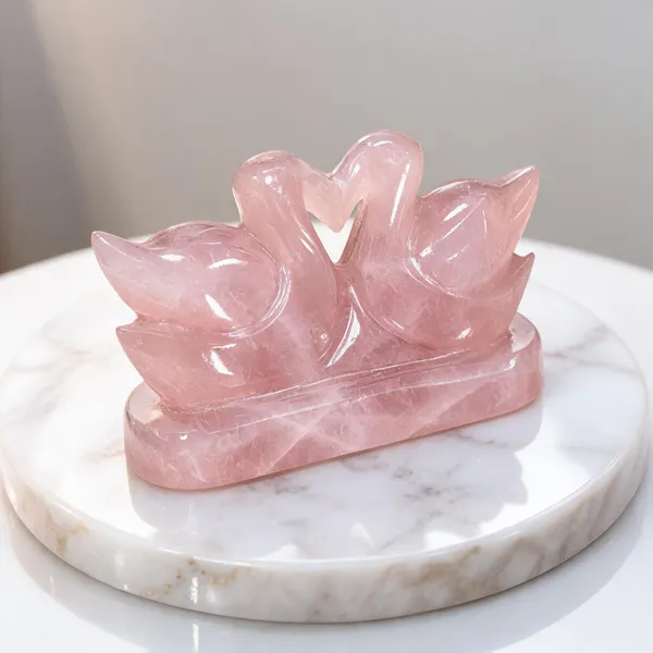 Unique_Crystal_Pink_Rose_Quartz_Swan_Pair_For_Love