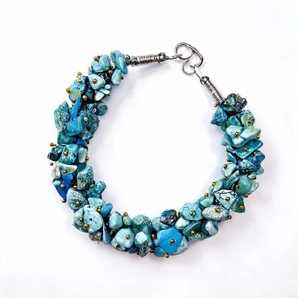 Turquoise_Crystal_Chips_Bracelet_For_Unisex
