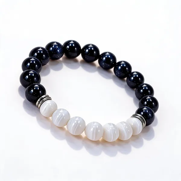 Black_White_Mixed_Crystal_Stress_Relief_Bracelet_For_Unisex