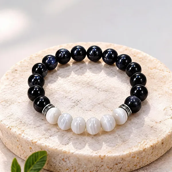 Black_White_Mixed_Crystal_Stress_Relief_Bracelet_For_Unisex