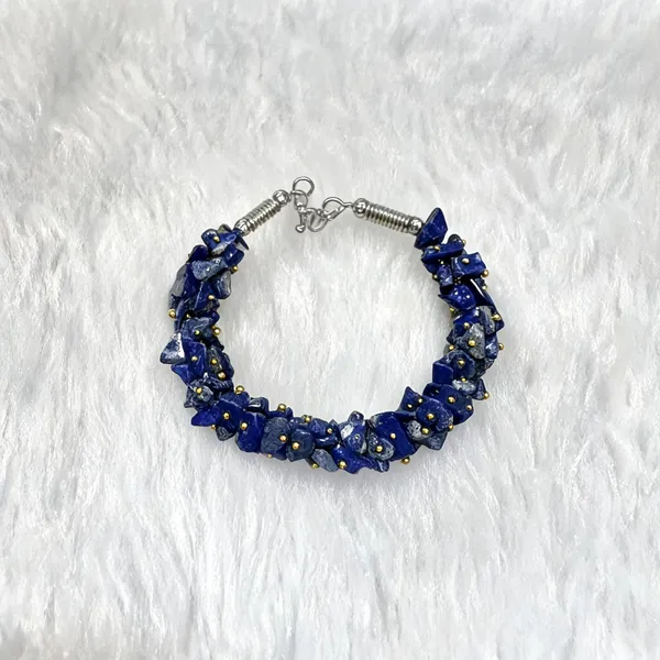 Blue_Lapis_Lazuli_Crystal_Chips_Bracelet_For_Unisex
