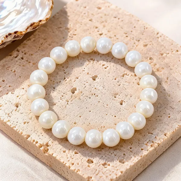White_Mother_Of_Pearl_Bracelet_For_Unisex