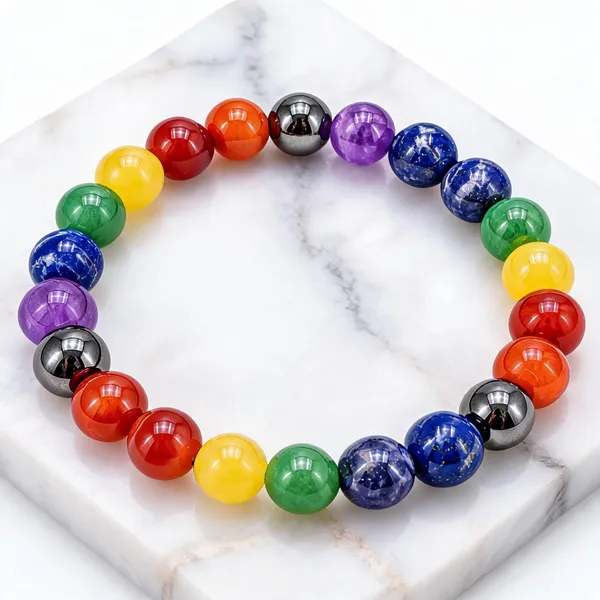 Multicolor_Mixed_Stone_7_Chakra_Bracelet_For_Unisex