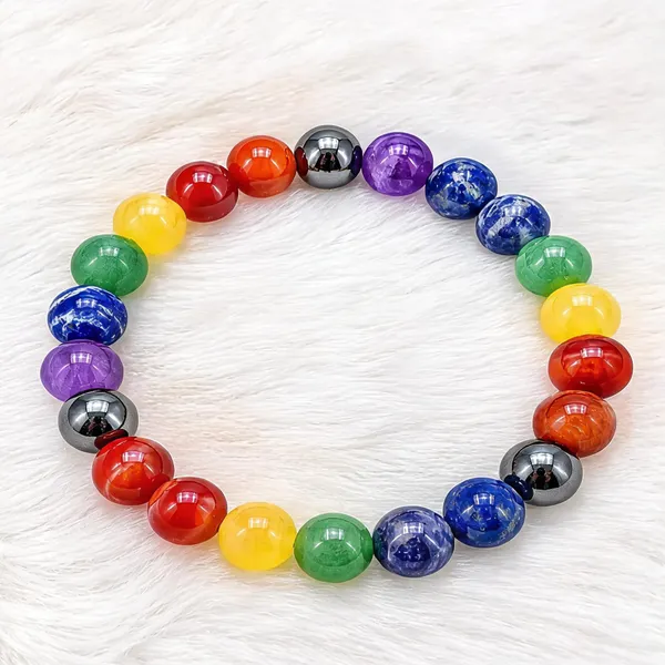 Multicolor_Mixed_Stone_7_Chakra_Bracelet_For_Unisex