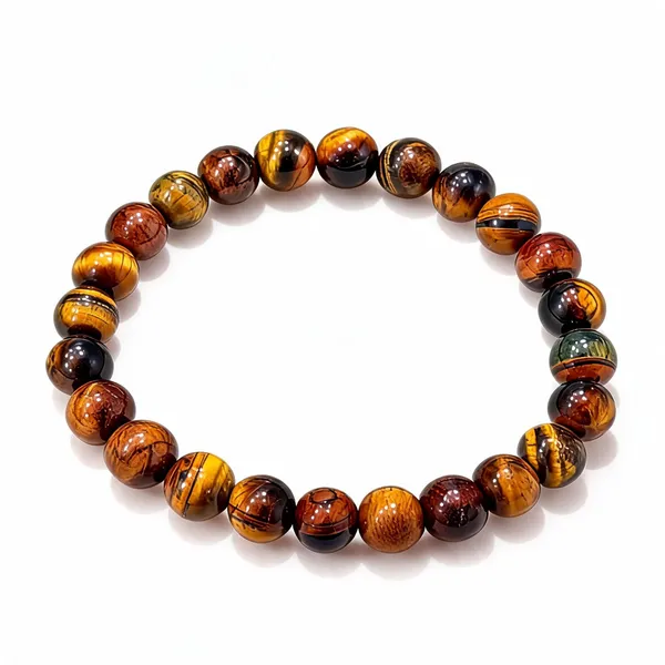 Black_Orange_Tiger_Eye_Beaded_Bracelet_For_Unisex