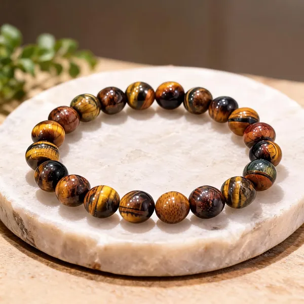 Black_Orange_Tiger_Eye_Beaded_Bracelet_For_Unisex