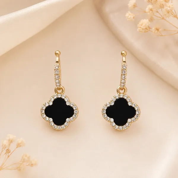 Black_Stainless_Steel_Drop_Earrings_For_Women