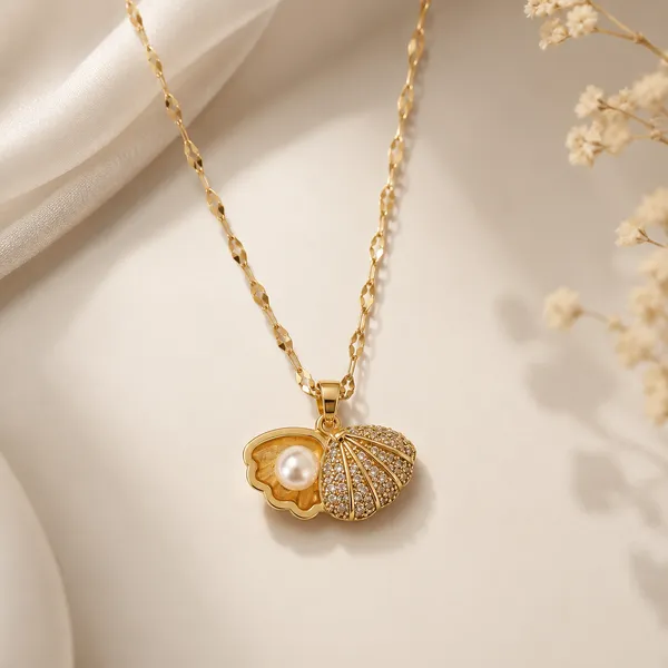 Gold_Stainless_Steel_Charm_Necklace_For_Women
