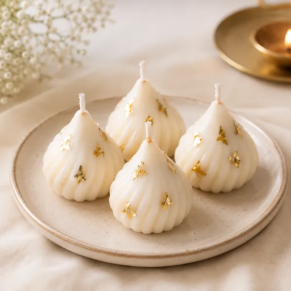 White_Soy_Wax_Vanilla,_Sandalwood,_Coconut_Decorative_Candle_For_Festive_Decoration,_Pooja,_Gifting_Set_Of_2