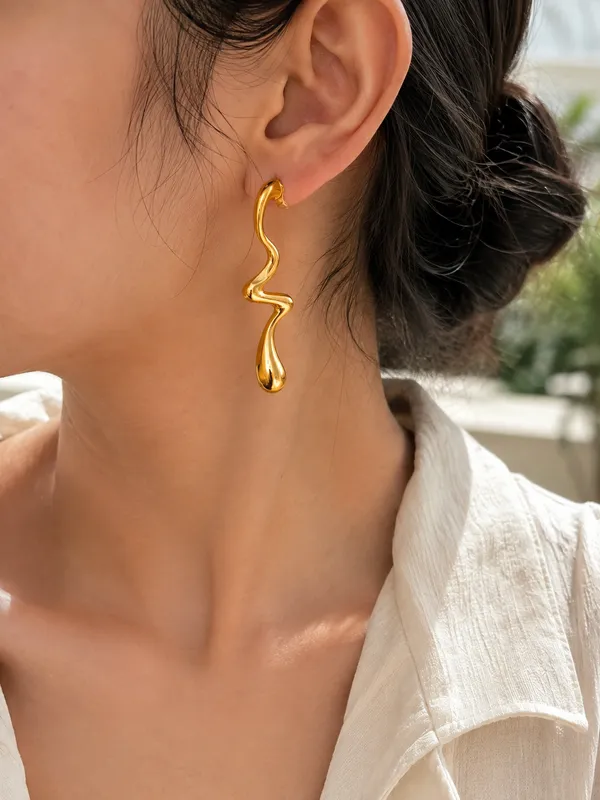 Gold_Stainless_Steel_Drop_Earrings_For_Women