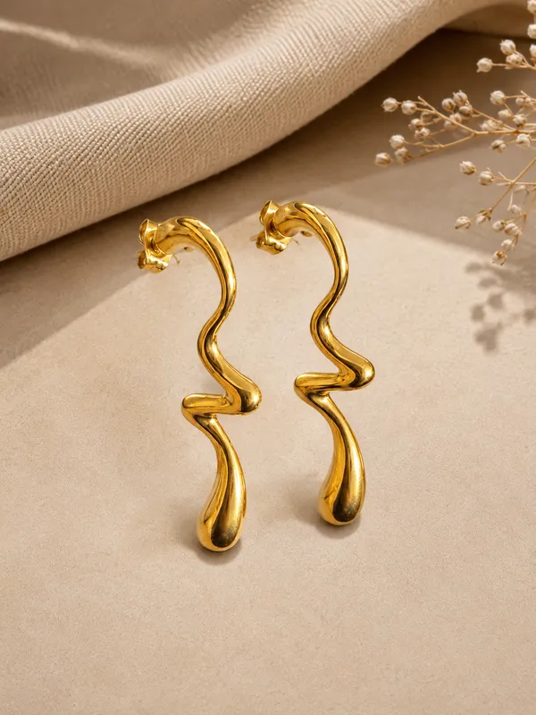 Gold_Stainless_Steel_Drop_Earrings_For_Women