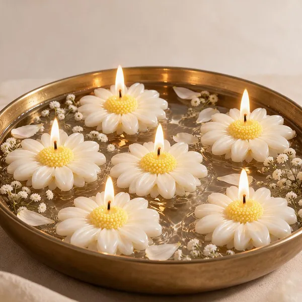 White_Soy_Wax_Vanilla,_Sandalwood_Floating_Candle_Set_For_Home_Decoration,_Table_Decoration,_Gifting_Pack_Of_5