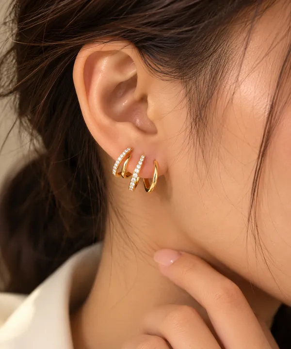 Golden-Spiral-Crystal-Korean-Earrings