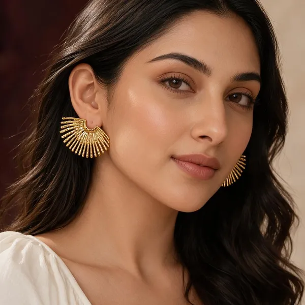 Gold_Stainless_Steel_Statement_Earrings_For_Women