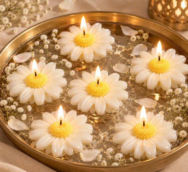 White_Soy_Wax_Vanilla,_Sandalwood_Floating_Candle_Set_For_Home_Decoration,_Table_Decoration,_Gifting_Pack_Of_5