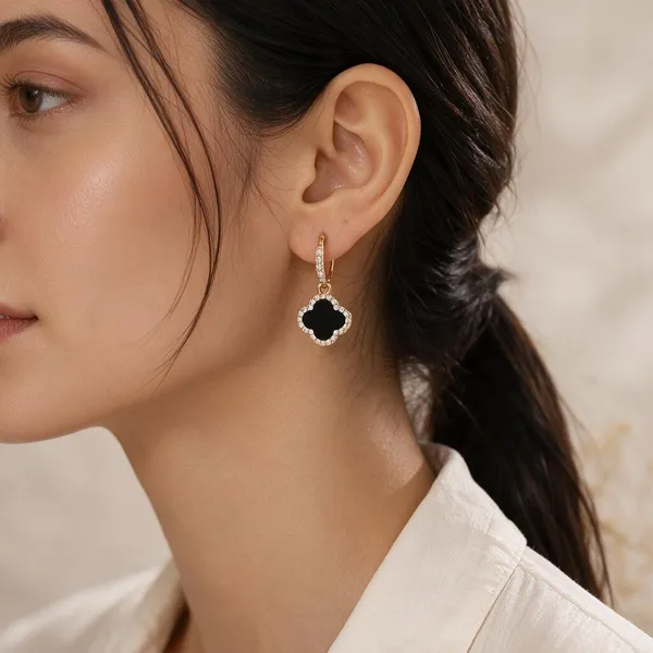 Black_Stainless_Steel_Drop_Earrings_For_Women