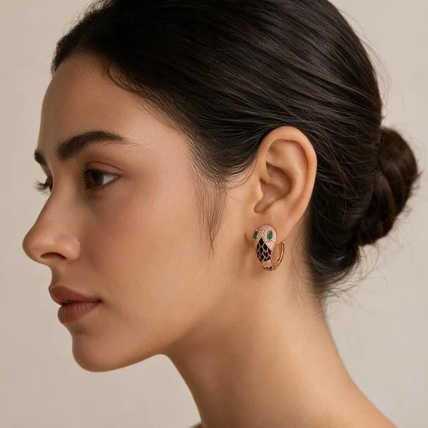 Gold_And_Black_Stainless_Steel_Hoop_Earrings_For_Women