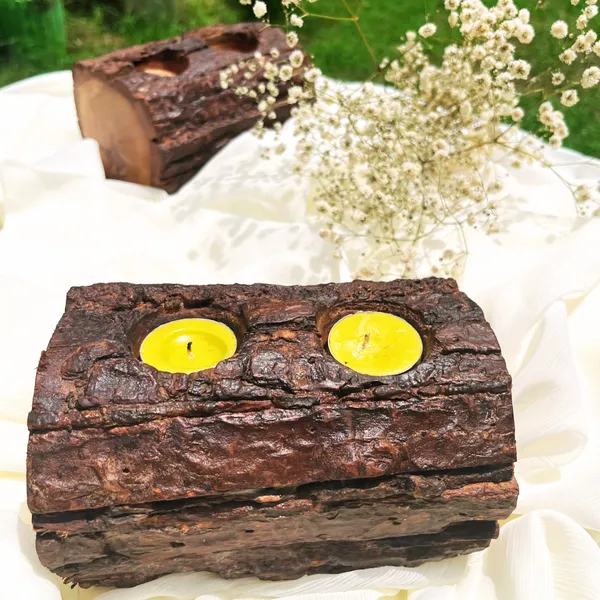 Rustic_Wooden_Log_Tealight_Holder