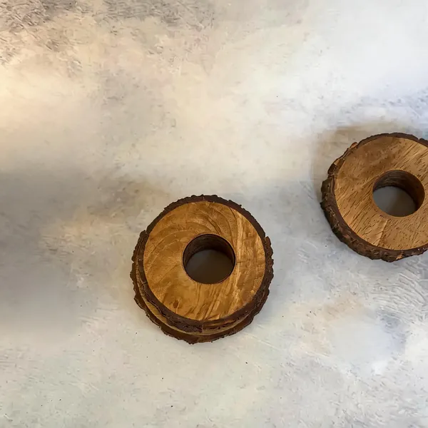 Wood_Rustic_Bark_Finish_Tealight_Holder_Set_Of_2