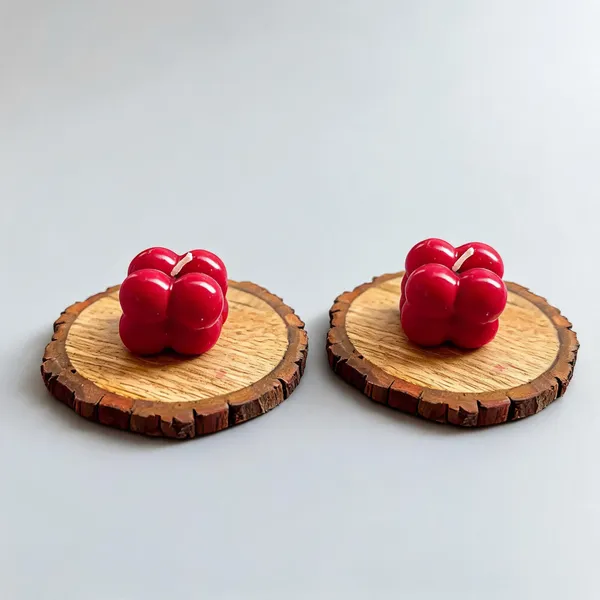 Wax_Wood_Rustic_Bubble_Candle_With_Coaster_-_Pack_of_2