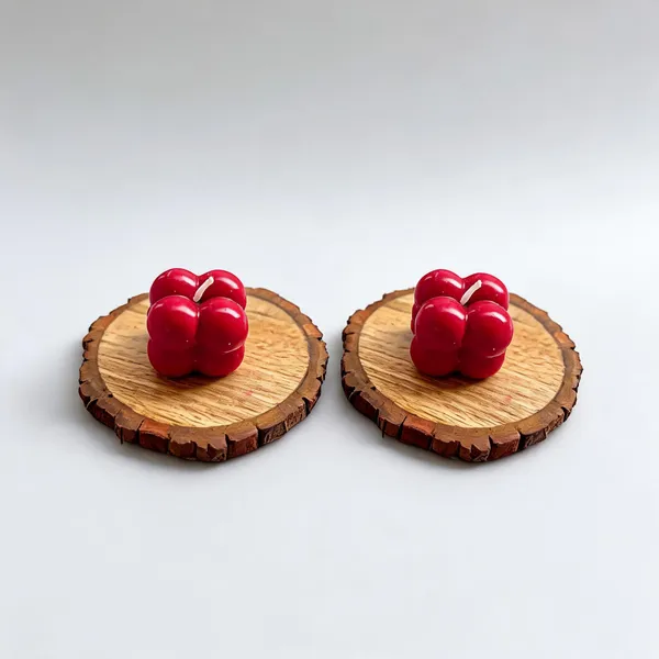 Wax_Wood_Rustic_Bubble_Candle_With_Coaster_-_Pack_of_2