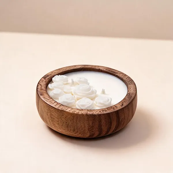 Artisan_Rose_Wooden_Bowl_Candle