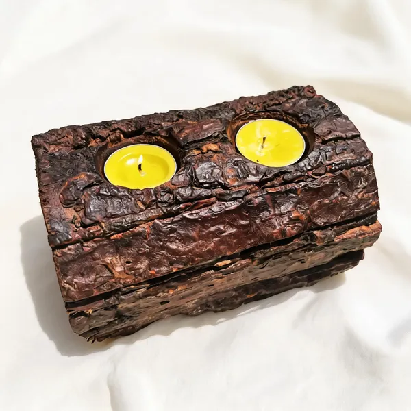 Wood_Rustic_Log_Tealight_Holder