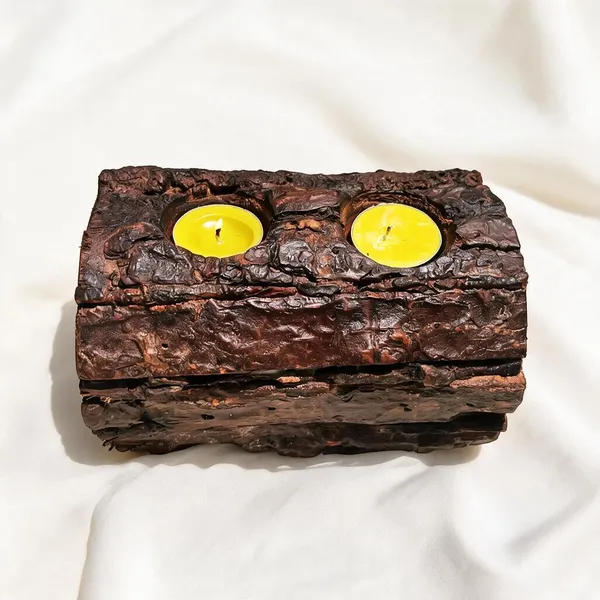 Wood_Rustic_Log_Tealight_Holder