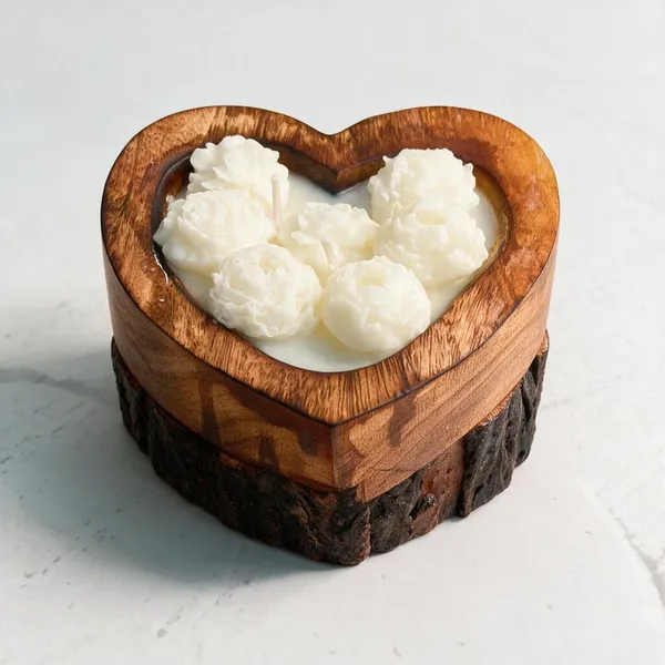 Mango_Wood_Soy_Wax_Rustic_Bloomed_White_Heart_Decorative_Candle