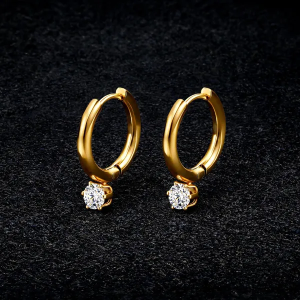 Gold_18K_Pvd_Cubic_Zirconia_Drop_Hoop_Earrings_For_Women