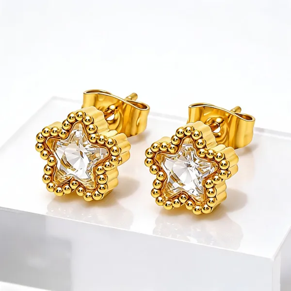 Gold_18K_Pvd_Stainless_Steel_Cubic_Zirconia_Stud_Earrings_For_Women